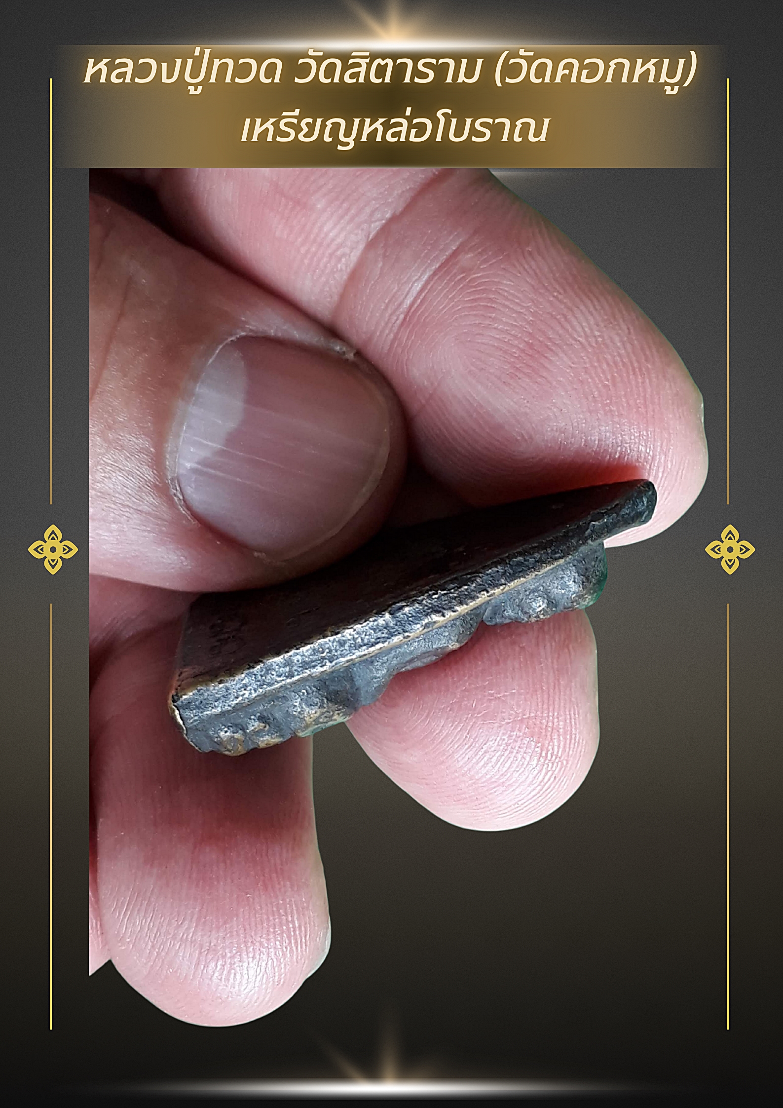 ✨ หลวงปู่ทวด วัดสิตาราม (วัดคอกหมู)พร้อม “โค้ตรูปหมู” ด้านหลังครบ 9 ตัว