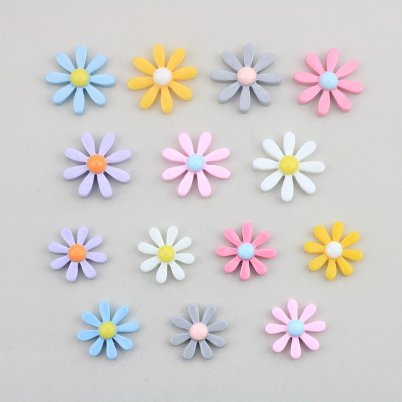 ขายส่ง เรซิ่นตกแต่ง diy เรซิ่นลายดอกเดซี่ (1โหล >>12ชิ้นต่อสี)