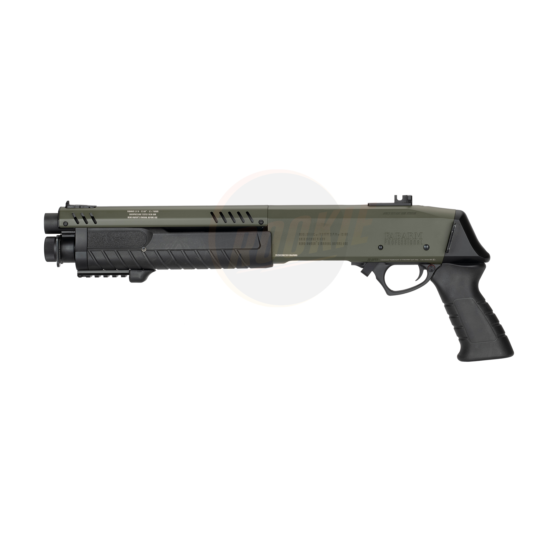 BO FABARM STF/12 Short Initial 11" Gas Pump Action Shotgun (OD)