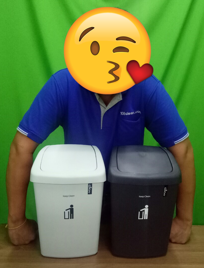 ถังขยะทรงเหลี่ยม ฝาสวิง 9 ลิตร