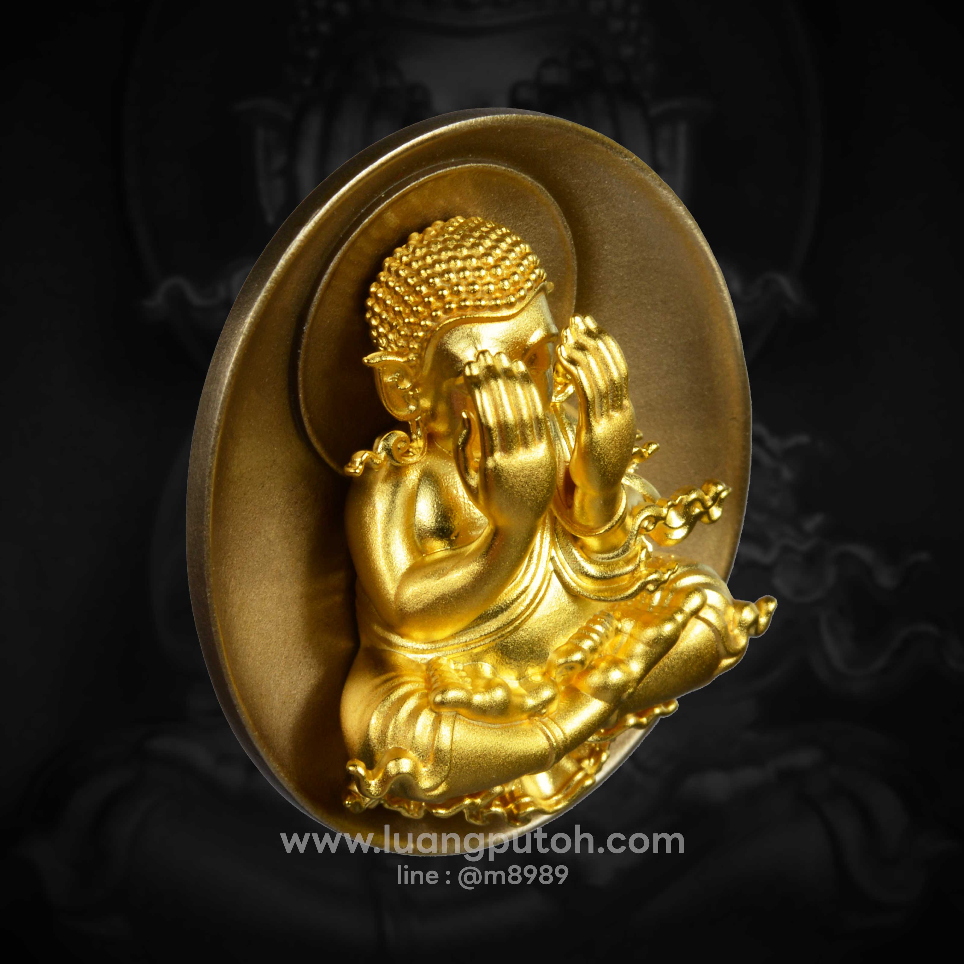 ปิดตารุ่นสร้างบารมี เนื้อบรอนซ์องค์พระชุบทองคำ
