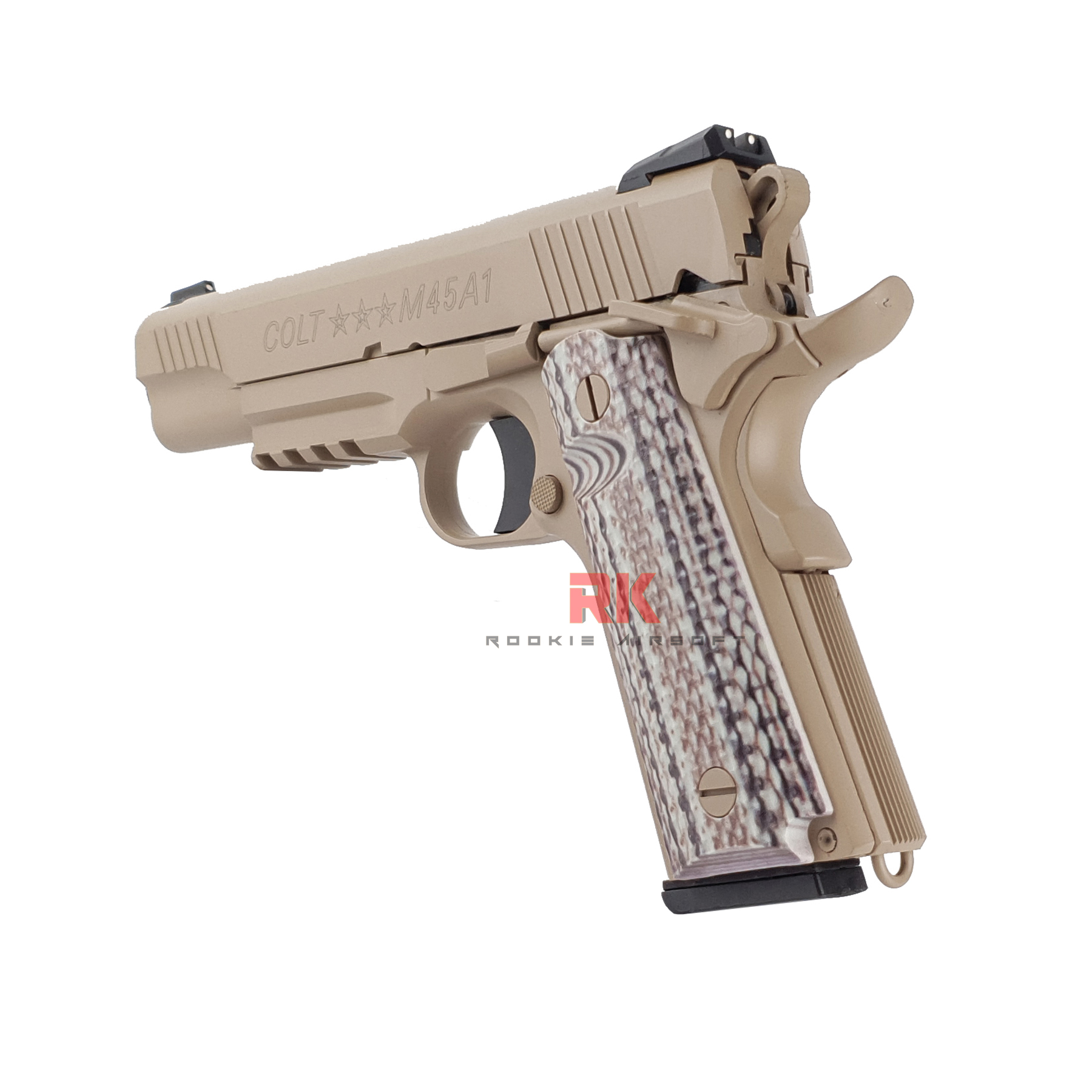 SRC Colt M45A1 Dual Magazines (Green gas + Co2) GBB - Tan