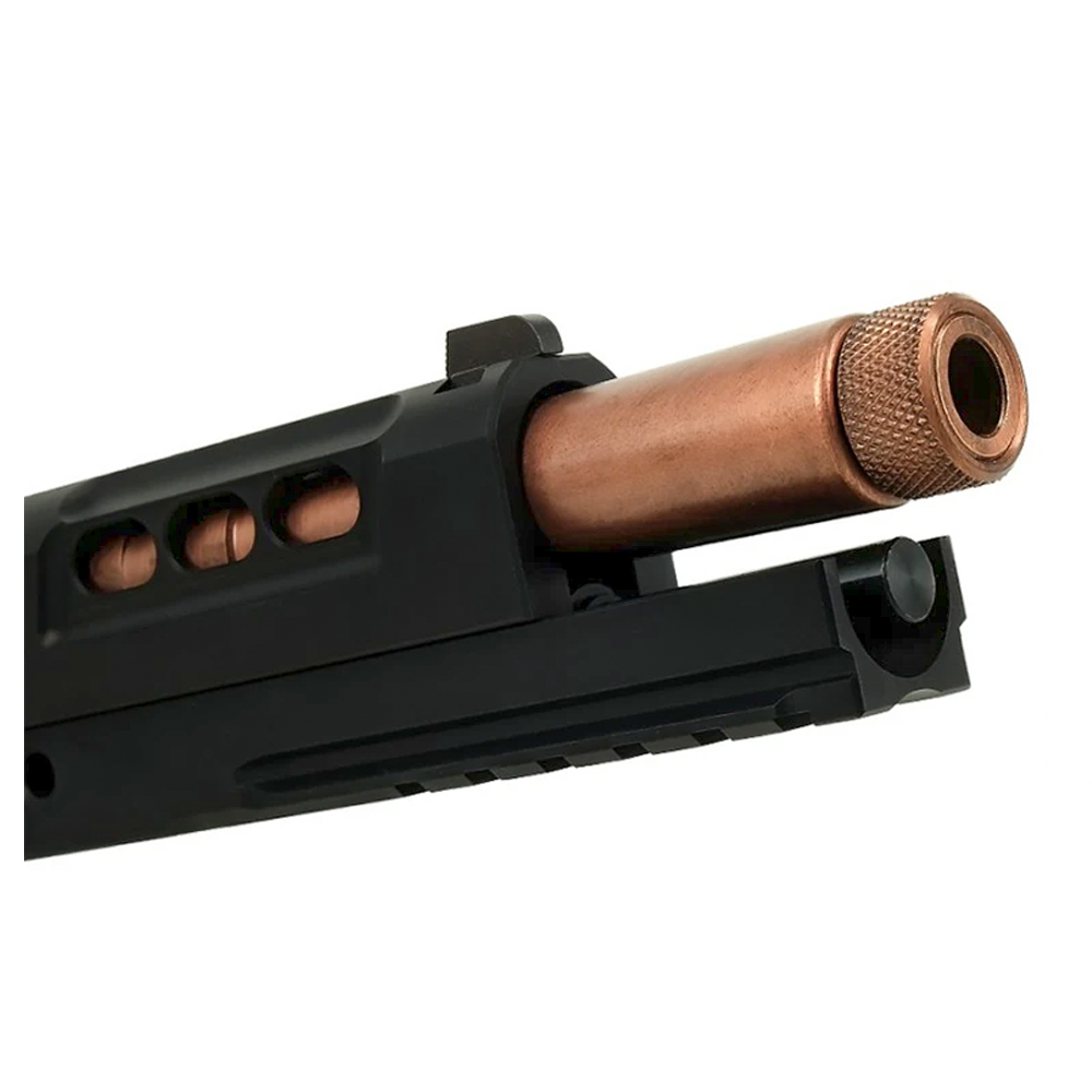 Airsoft Masterpiece STI Tactical Slide Kit Set with Threaded Outer Barrel for Hi-CAPA 5.1 (ฺBlack)