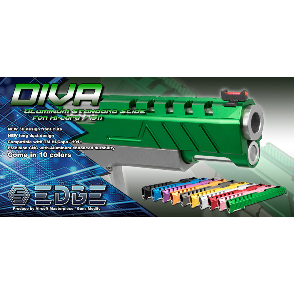 EDGE "DIVA" Aluminum Standard Slide for Hi-CAPA / 1911 (Purple)