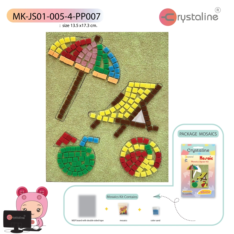 Mosaic picture kit - Beach (size 13.5x17.3cm,1pc/pack)