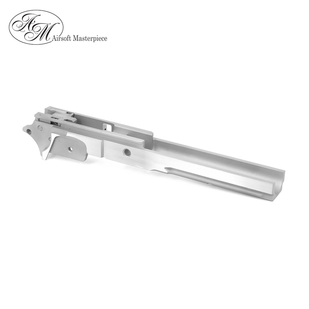 Airsoft Masterpiece 5" Aluminum Advance Frame with Rail - No Marking (Silver)