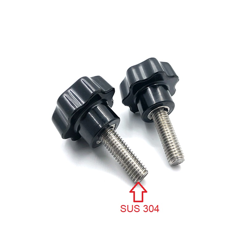 ลูกบิดหัวแฉก สแตนเลส M 6,8,10,12 (SUS 304)