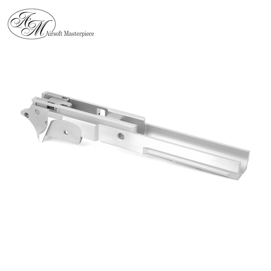 Airsoft Masterpiece 4.3" Aluminum Advance Frame with Rail - No Marking (Silver)