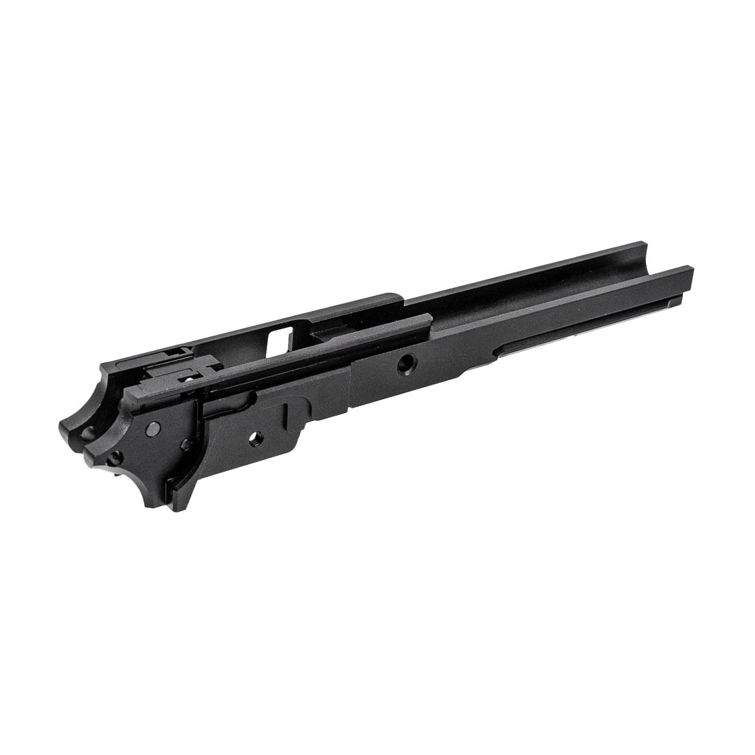 Airsoft Masterpiece 5" Aluminum Advance Frame with Rail - No Marking (Black)