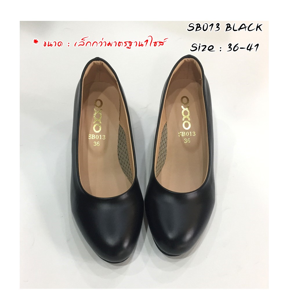 prettycomfort รองเท้าคัทชู หญิง เล็กกว่าปกติ1ไซส์ รองเท้าแฟชั่น ส้นสูง รองเท้าหุ้มส้น สูง2นิ้ว หนังนิ่ม ใส่สบายSB013