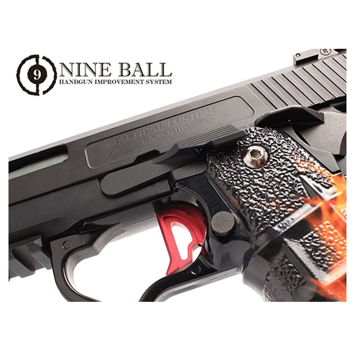 LAYLAX Nine Ball Extended Slide Stop for Tokyo Marui Hi-CAPA 5.1 / 4.3 - Black