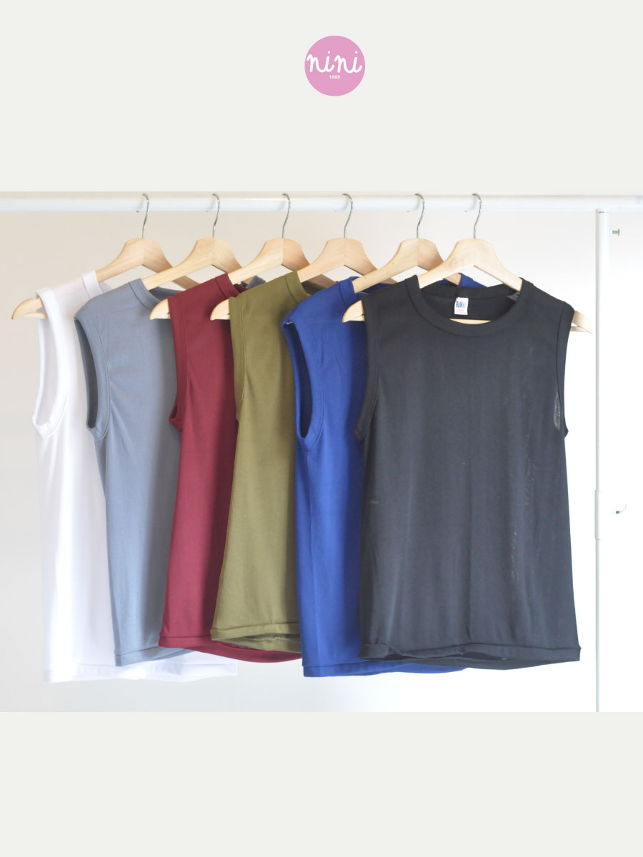 ขายส่ง เสื้อแขนกุดคละสี ผลิตโรงงานไทย (ราคาต่อโหล) nongnini1988