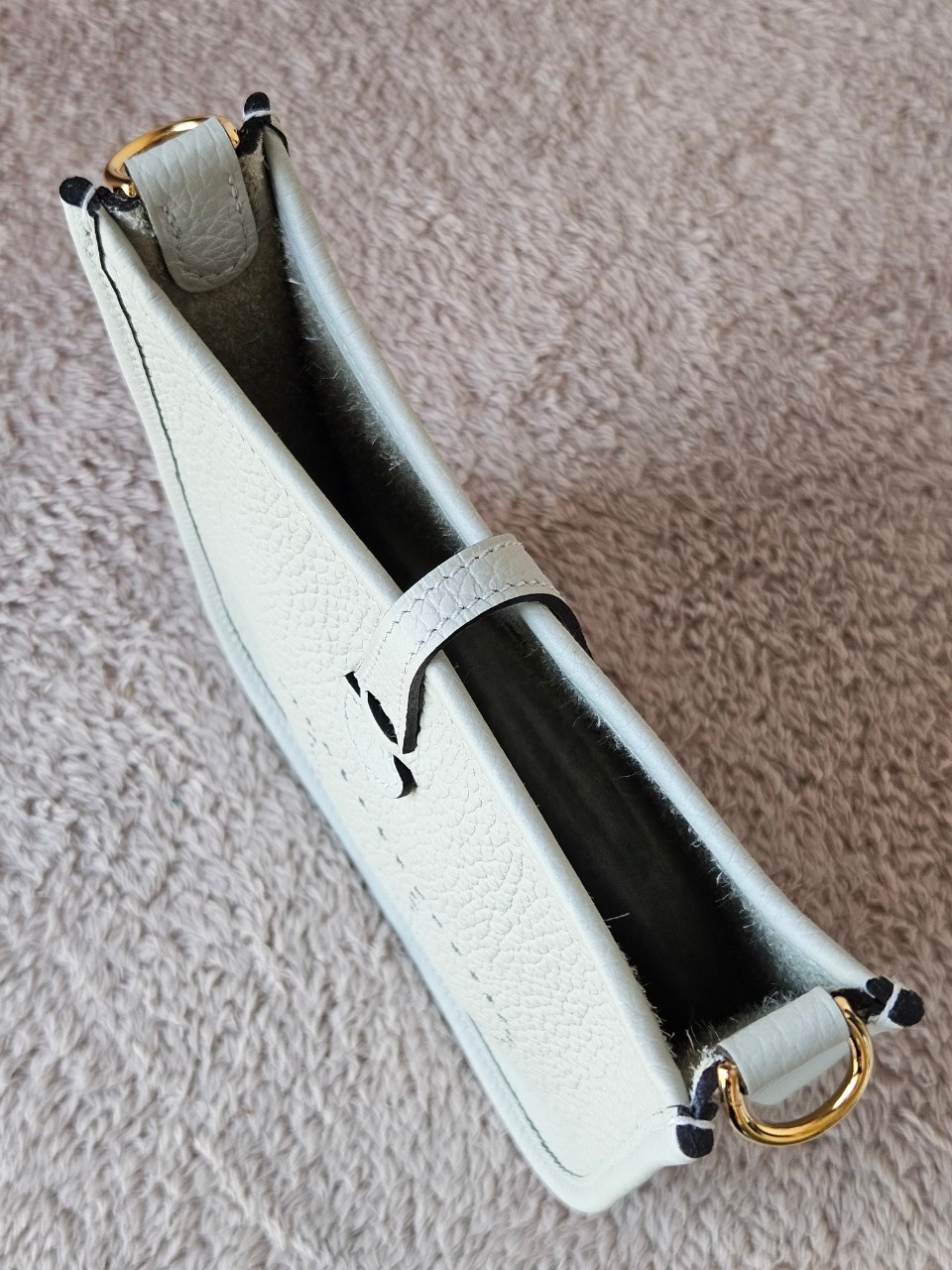 Hermes Evelyne mini size16 stamp B (2023) สี Gris Neve