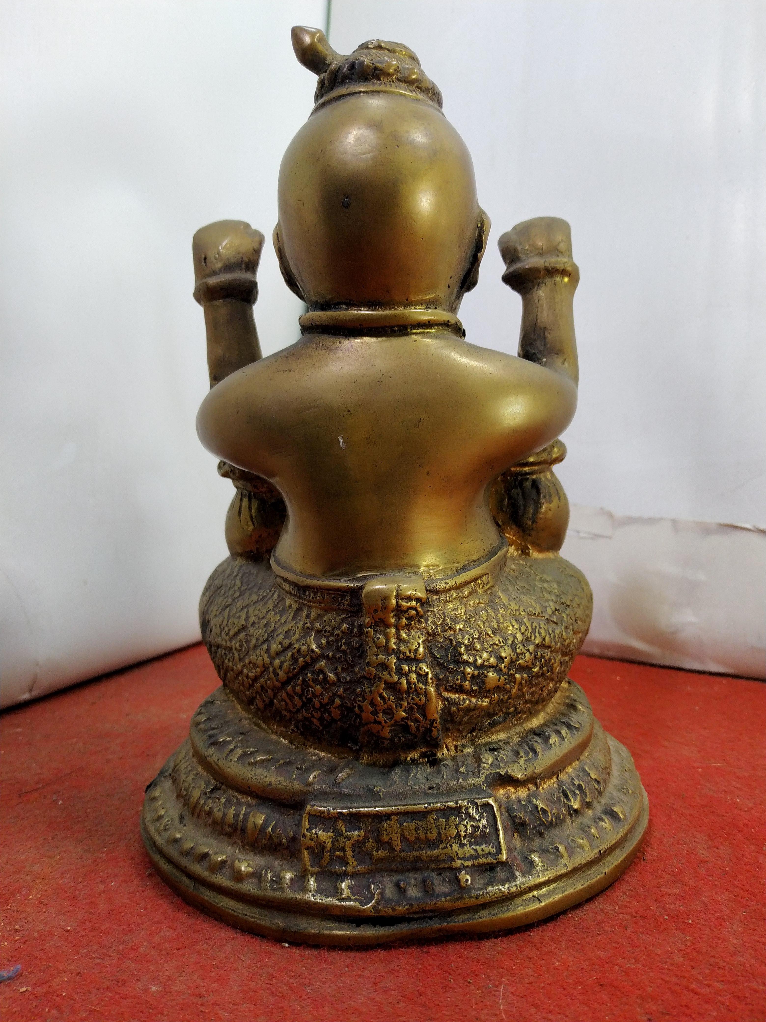 กุมารทองเจ้าสัวเฮง เนื้อโลหะ ฐานขนาด 5 นิ้ว