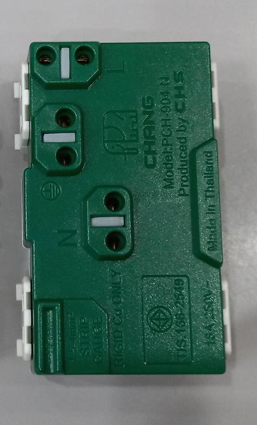 ปลั๊กกราวน์คู่ ช้าง รุ่นใหม่ PCH-904N แบบเสียบ