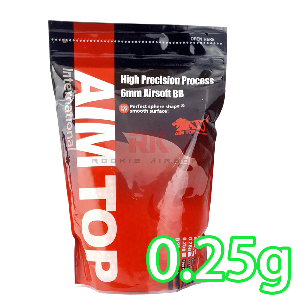 Aim Top Tracer BB 0.25g 6mm (3,200rds) - Green