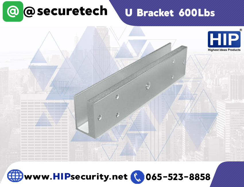 HIP ชุดกลอนแม่เหล็กไฟฟ้า Electric Lock รุ่น U Bracket 600Lbs