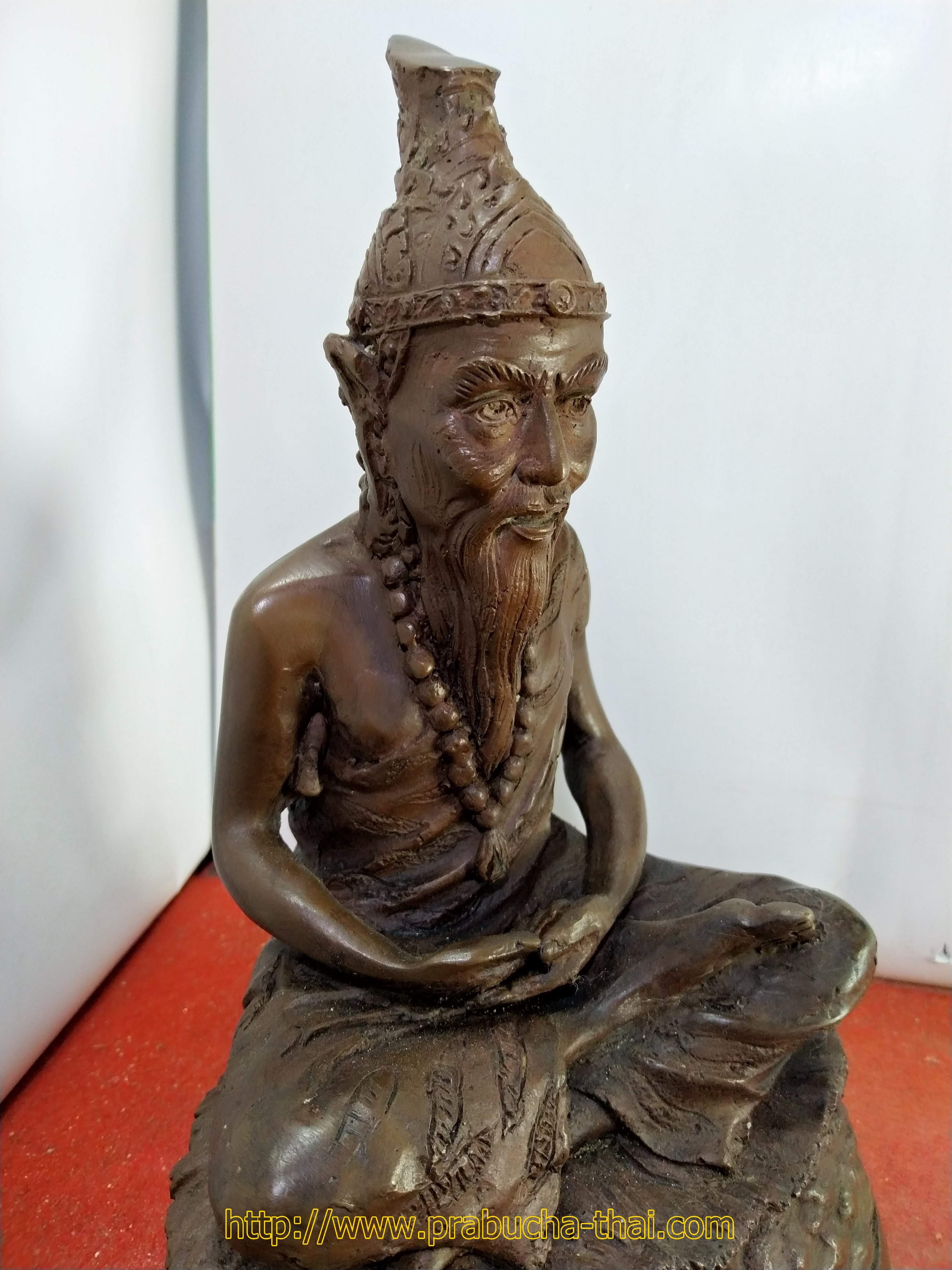 พ่อปู่ฤาษีนารอดนั่งสมาธิ หน้าตัก 5 นิ้ว เนื้อโลหะสำริด