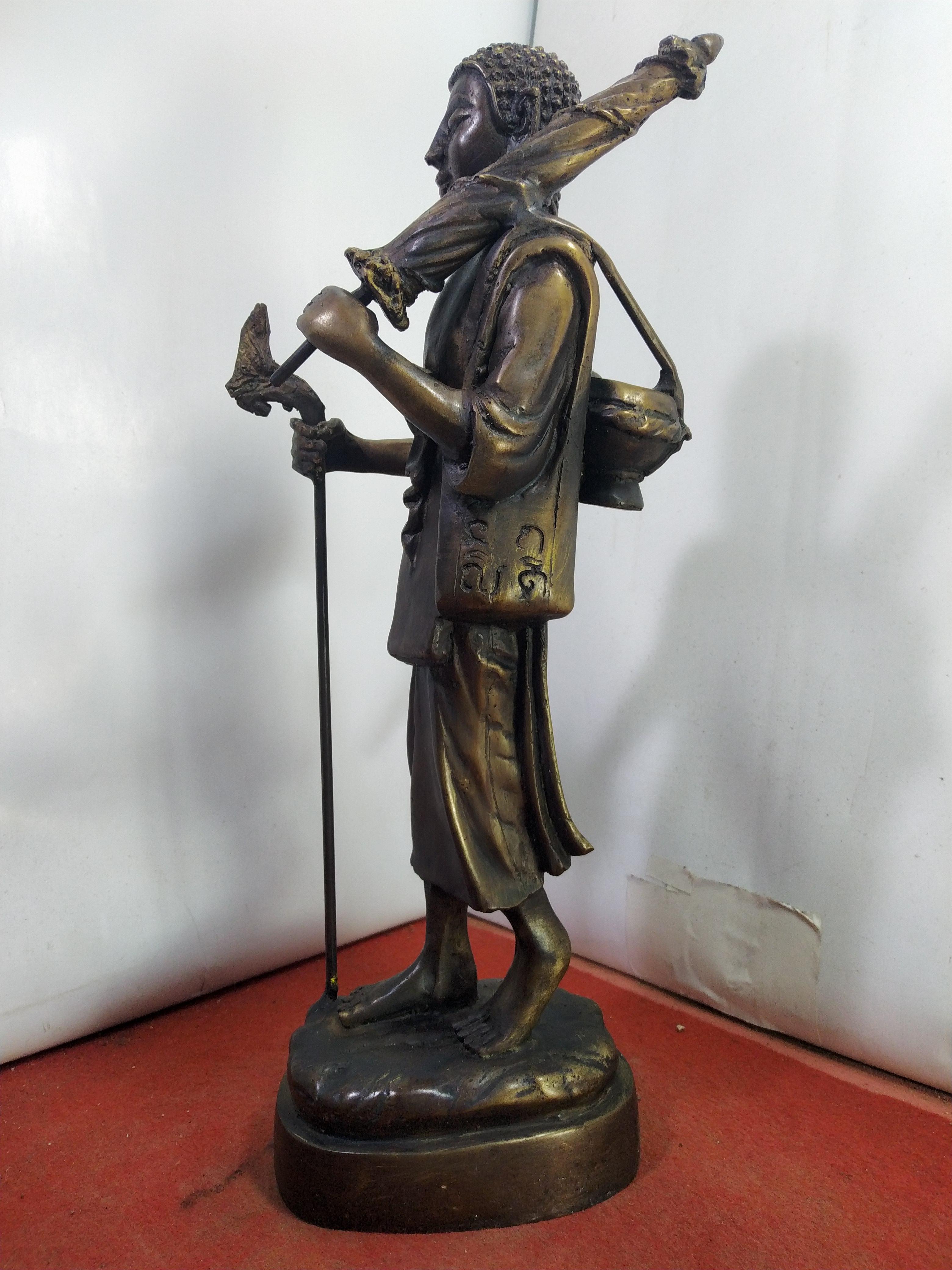 พระสิวลี พระอรหันต์แห่งโชคลาภ สูง 13 นิ้ว เนื้อโลหะทองเหลืองสำริด