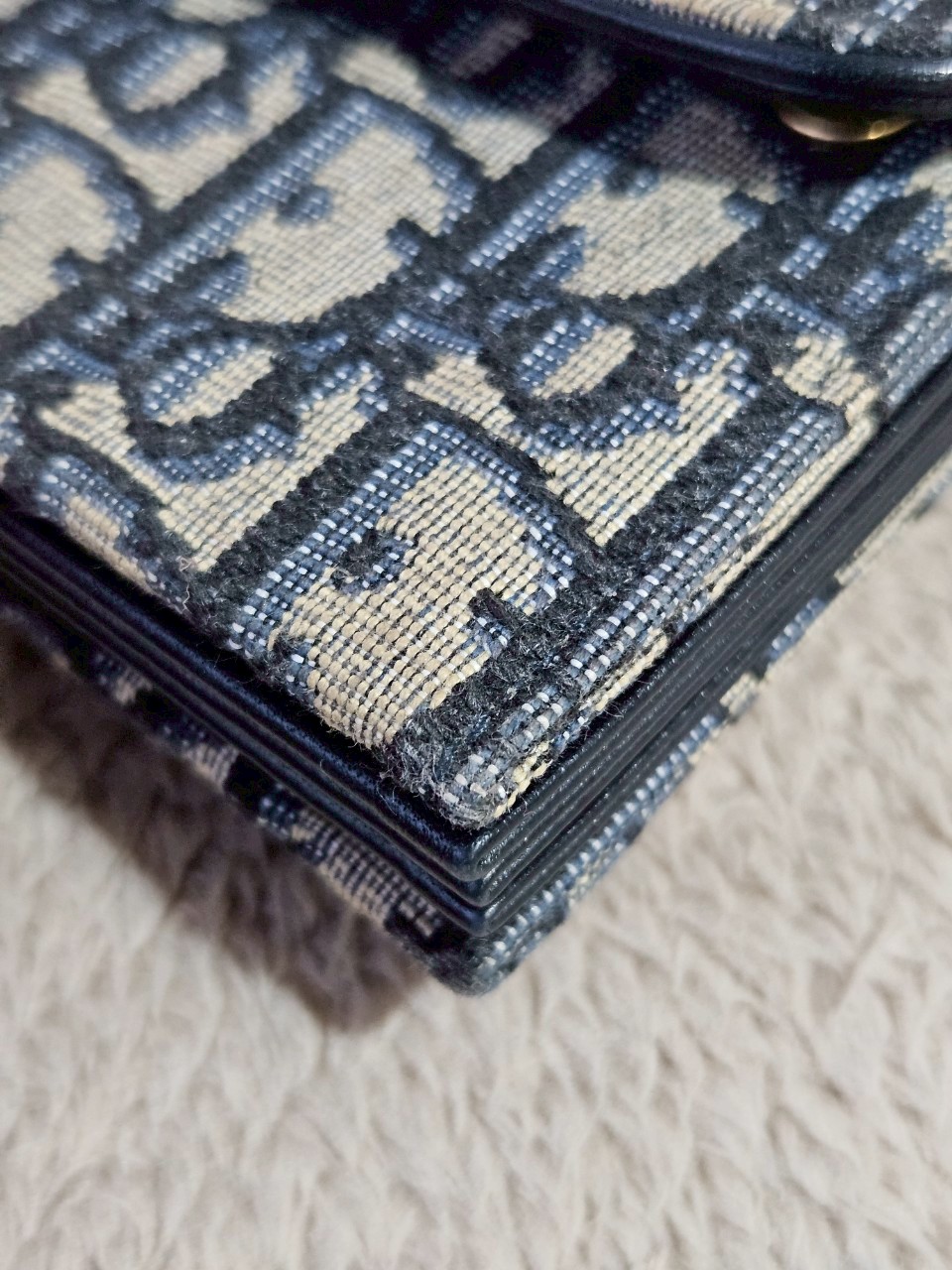 Dior Saddle 5 Gusset Card Holder Blue Dior Oblique Jacquard