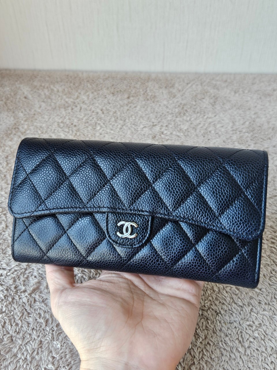 Chanel Sarah Black Cavier SHW