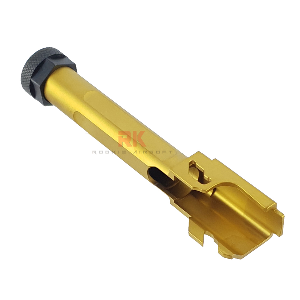 GunsModify SAI Stainless Threaded Barrel for Marui G19 (Gold)