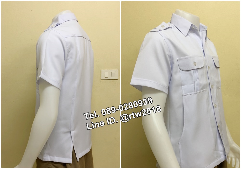 เสื้อซาฟารีสีขาว (รหัส F3)