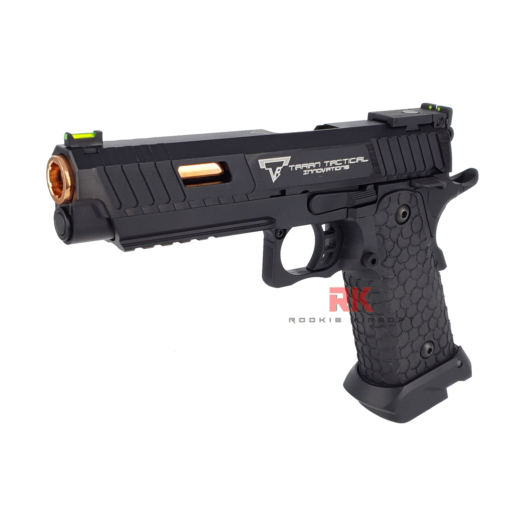 SRC John Wick 3 TTI STI 2011 Combat Master Dual Magazines (Green gas + Co2) GBB - Black