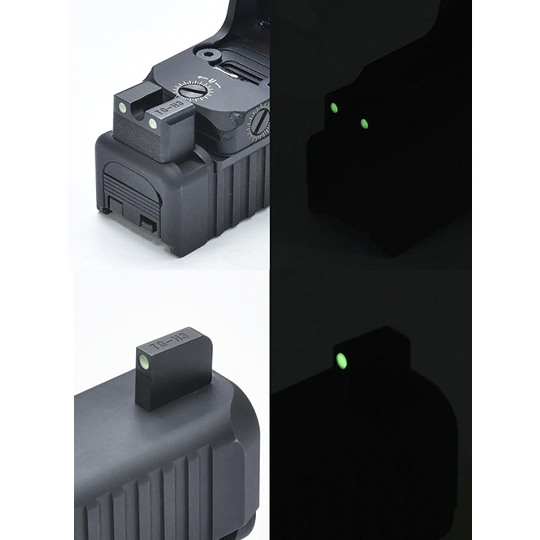 Guarder CNC Steel Luminous Height Sight Set for Marui G17 Gen5 MOS