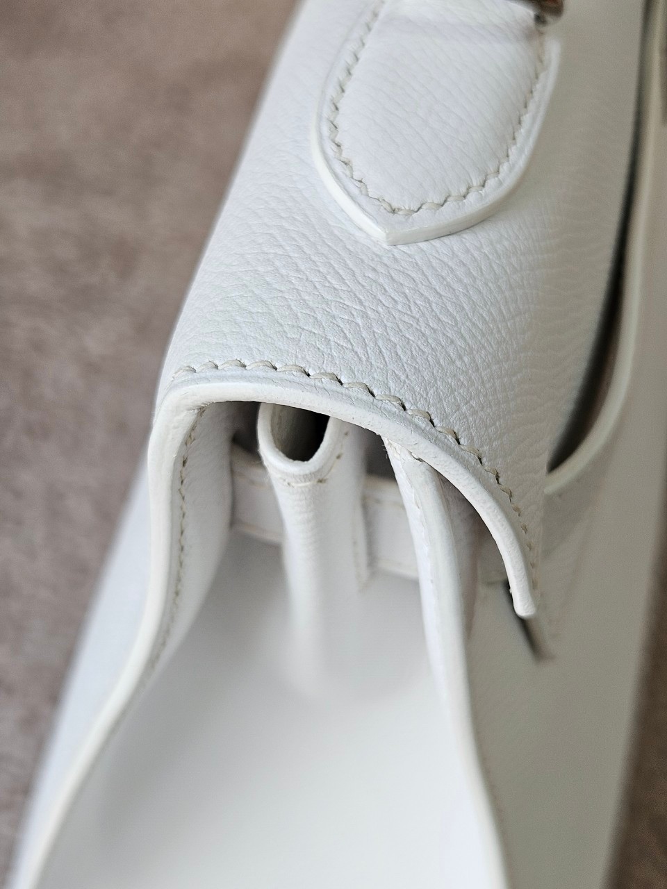 Hermes K32 Blance Epsom PHW stamp K