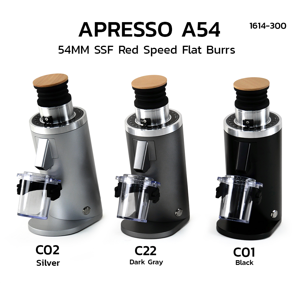 APRESSO A54 Single dose Coffee grinder SSF Flat Burrs 54 mm.