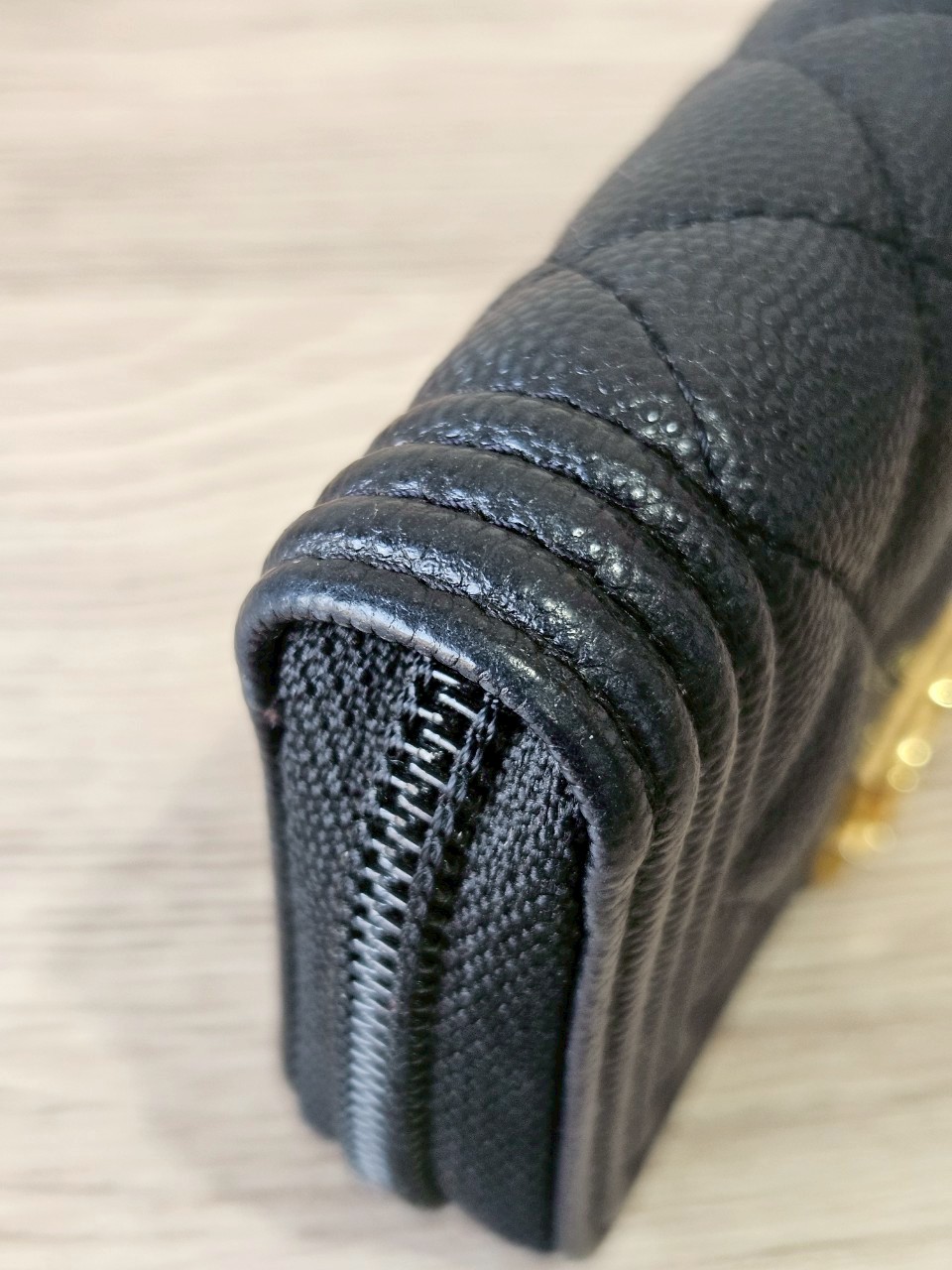 Chanel Boy Card Holder ดำทอง