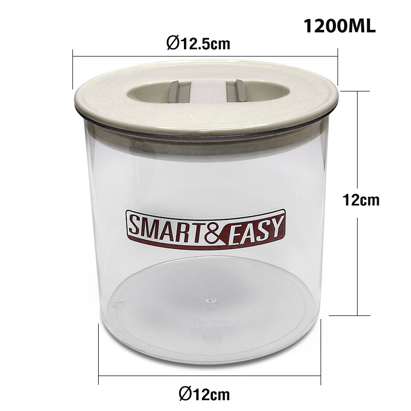 โถพลาสติกเกรด A โถใส่เมล็ดกาแฟ 1200ML.