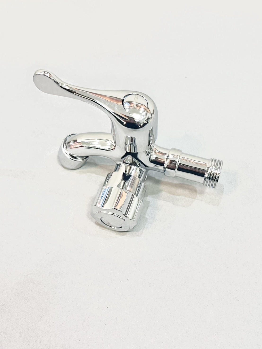 ก๊อก 2หัว คอสั้น หางปลา รุ่นถุง