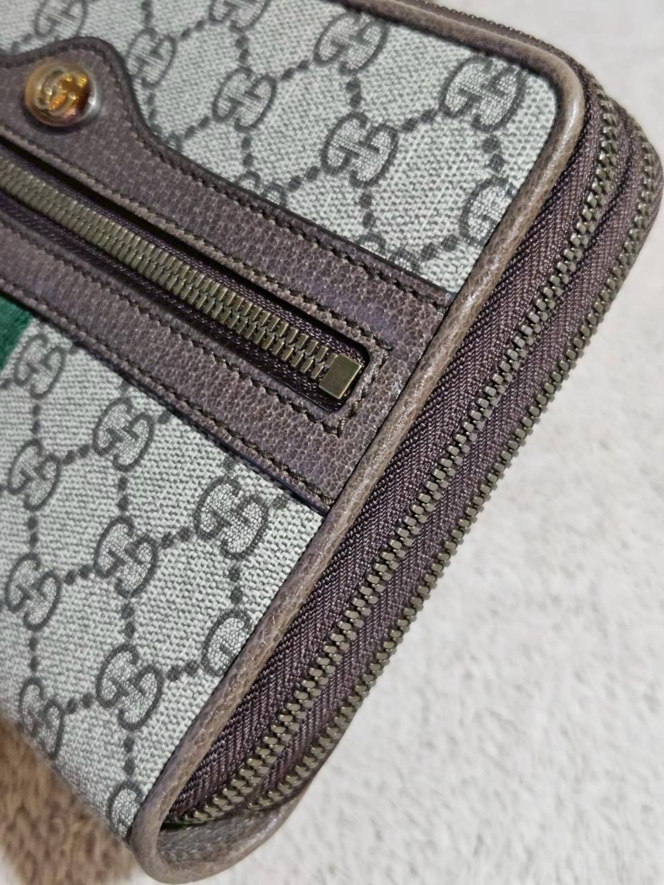 Gucci 575722 Ophidia Shoulder Bag Supreme Beige Brown