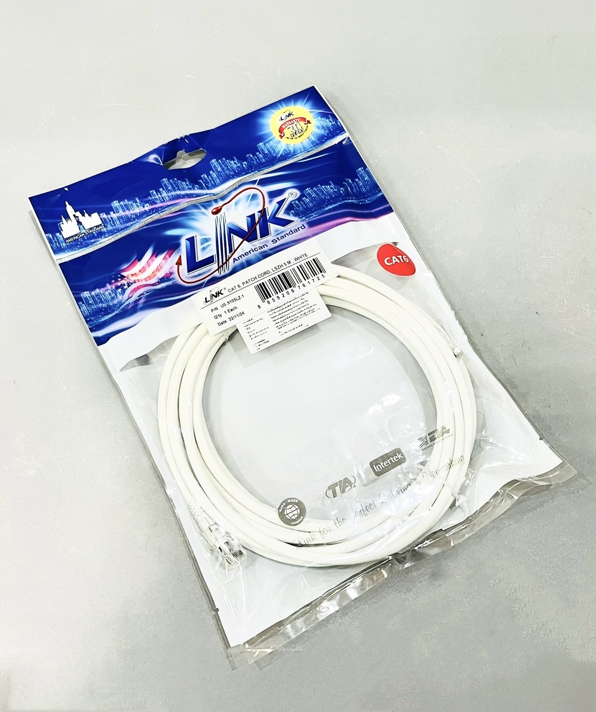 สายแลนพร้อมหัว CAT6 Link