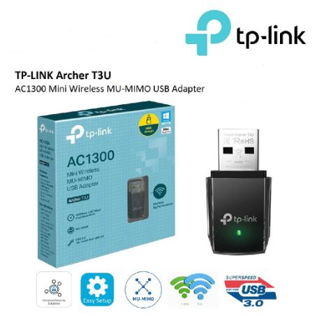 TP-LINK (Archer T3U) AC1300 Dual Band Wireless USB Adapter LT