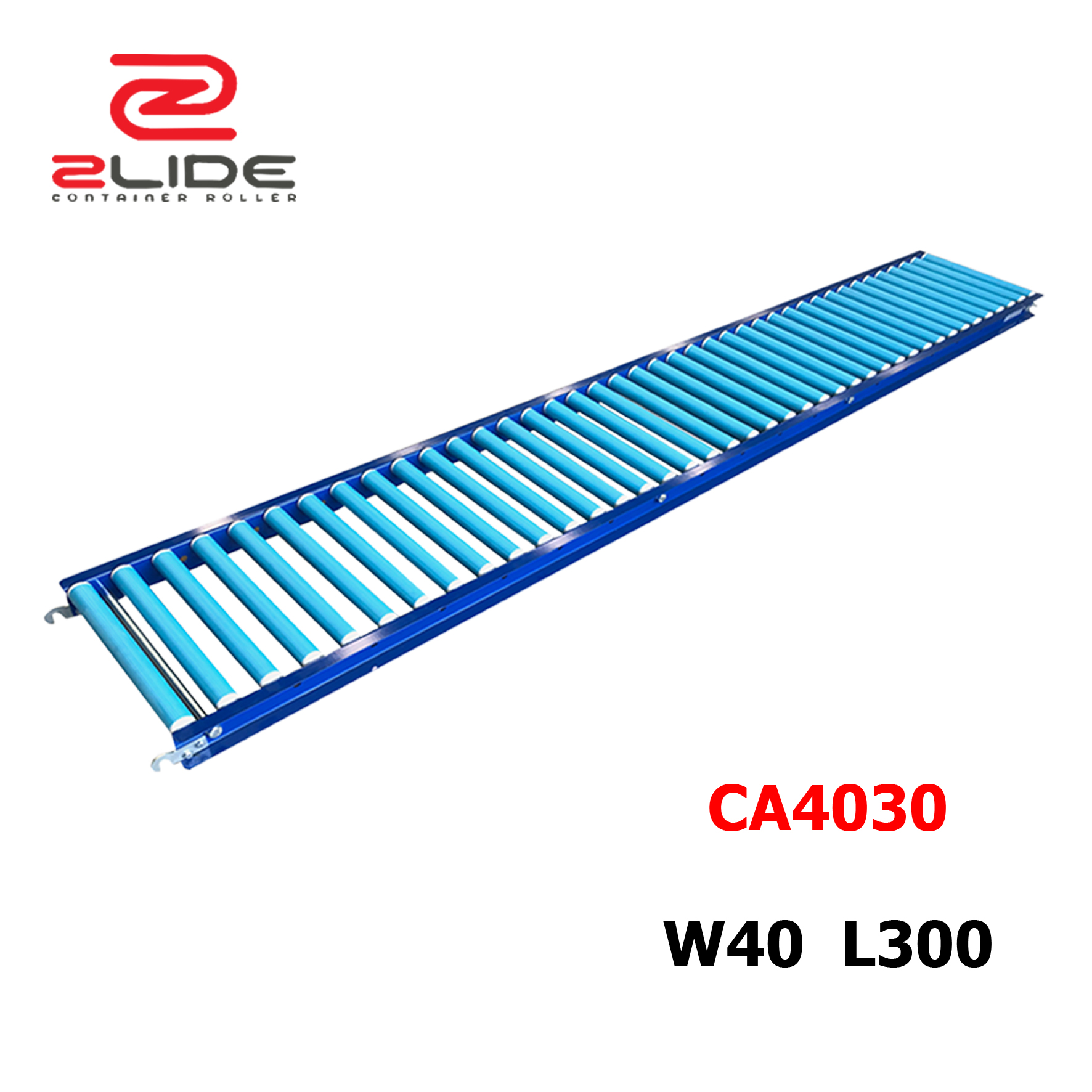 Zlide Container Roller รางลูกกลิ้ง ลำเลียงสินค้า CA4030 W40 x L300 กว้าง 40 cm ยาว 3 M