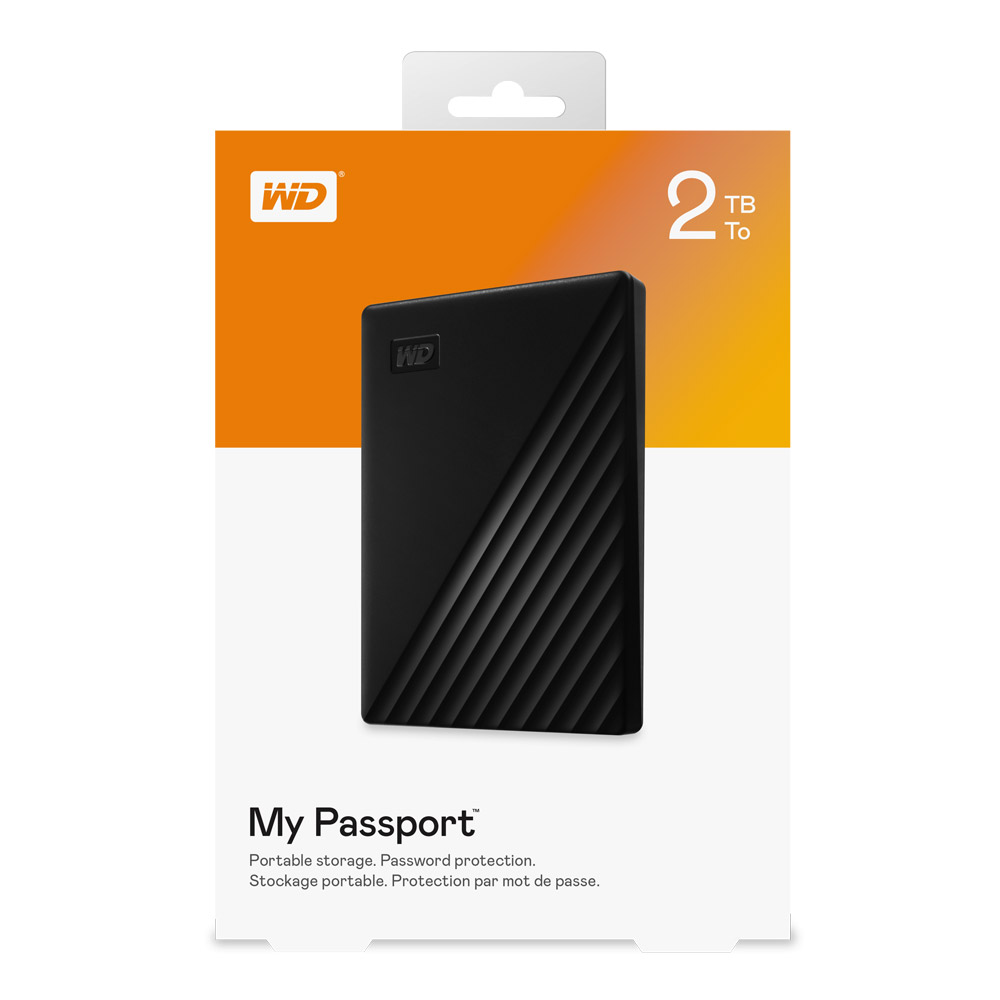 WD 2TB Black My Passport Portable External Hard Drive - USB 3.0