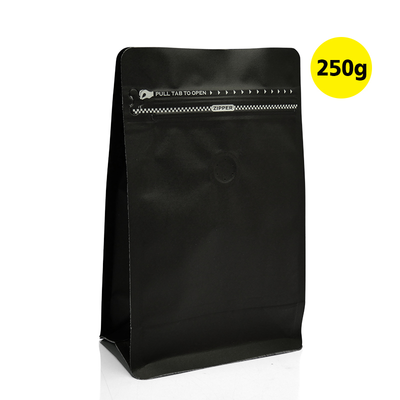 ถุงกาแฟ ถุงซิปล็อค TW Series 250g ติดวาล์ว ขยายข้าง ตั้งได้ (50ใบต่อแพ็ค)