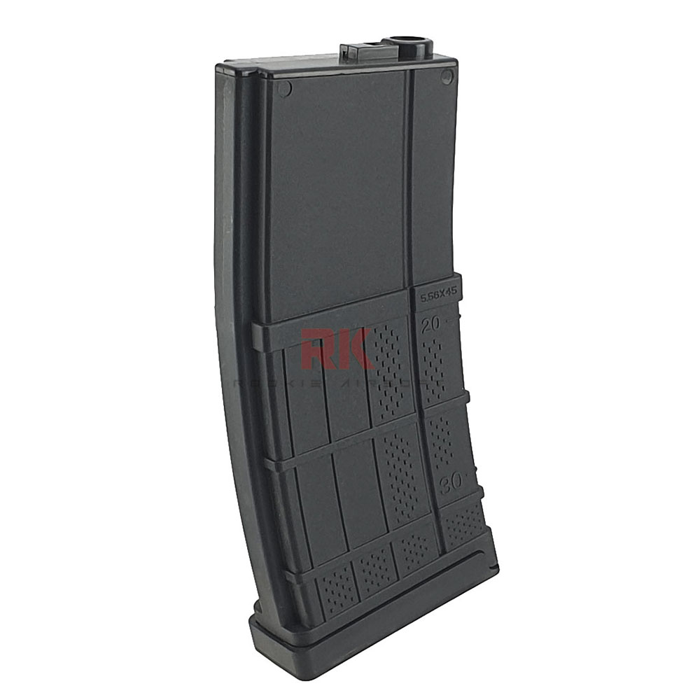 Snow Wolf 130rds LANCER Mid-Cap Magazine for M4 AEG (Black)