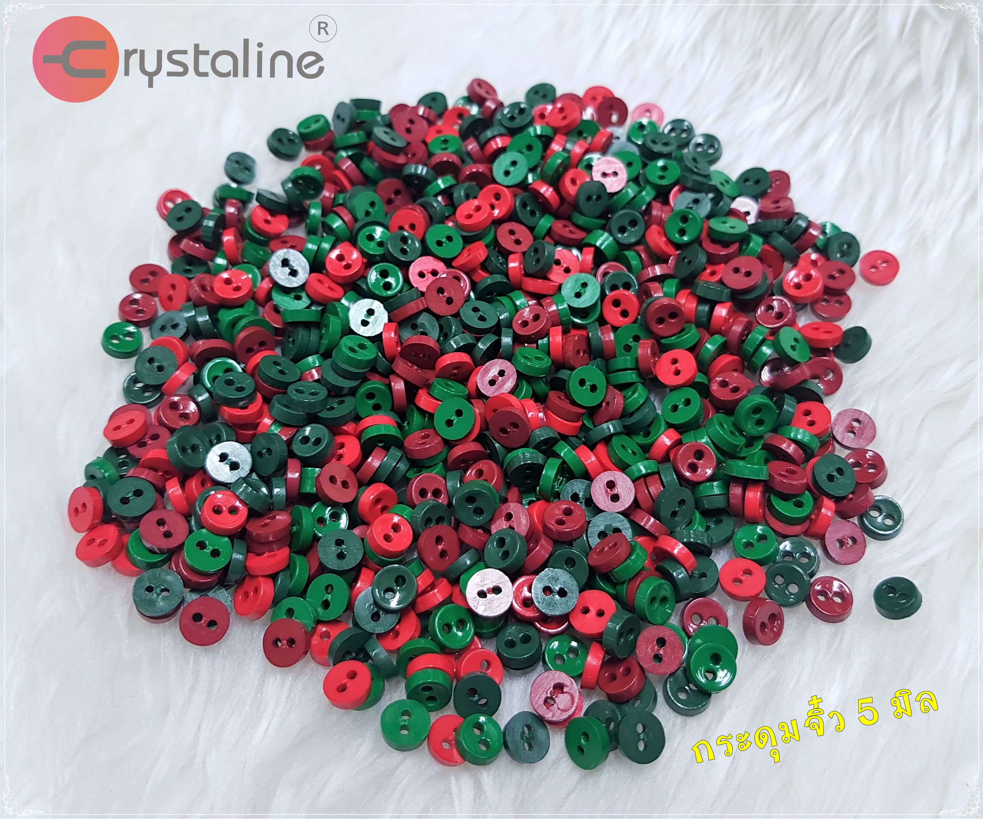 Mini round button - Christmas col. (size 6mm,125g/Pack)