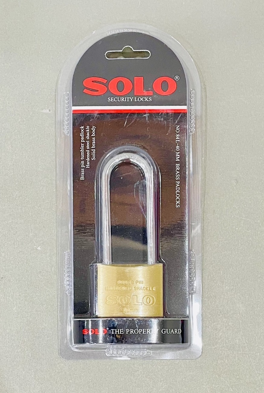 กุญแจสปริงทองเหลือง คอยาว Solo