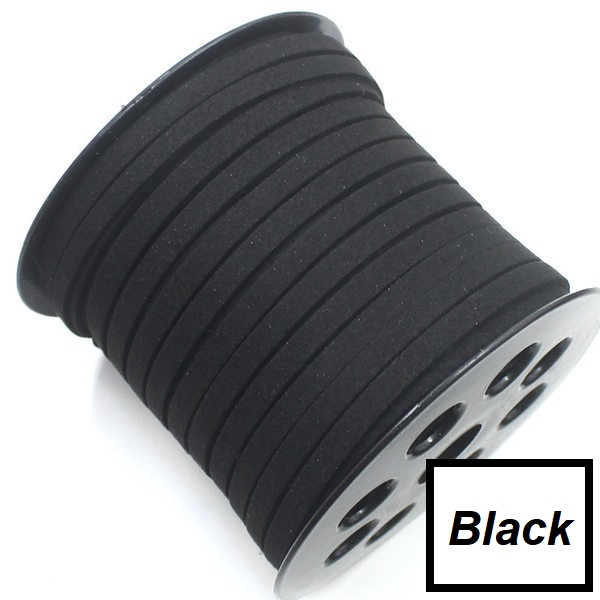 ยกม้วน ขายส่ง 5mm.เชือกหนัง เชือกแบน เชือกหนังชามัวร์ เกาหลี 5mm. (1ม้วน ความยาว 50หลา/45เมตร)