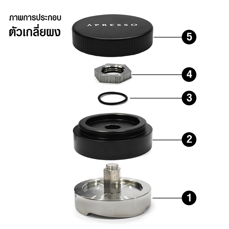 APRESSO GRAVITY Macaron, coffee spreader, 58mm., 4 blades spreader