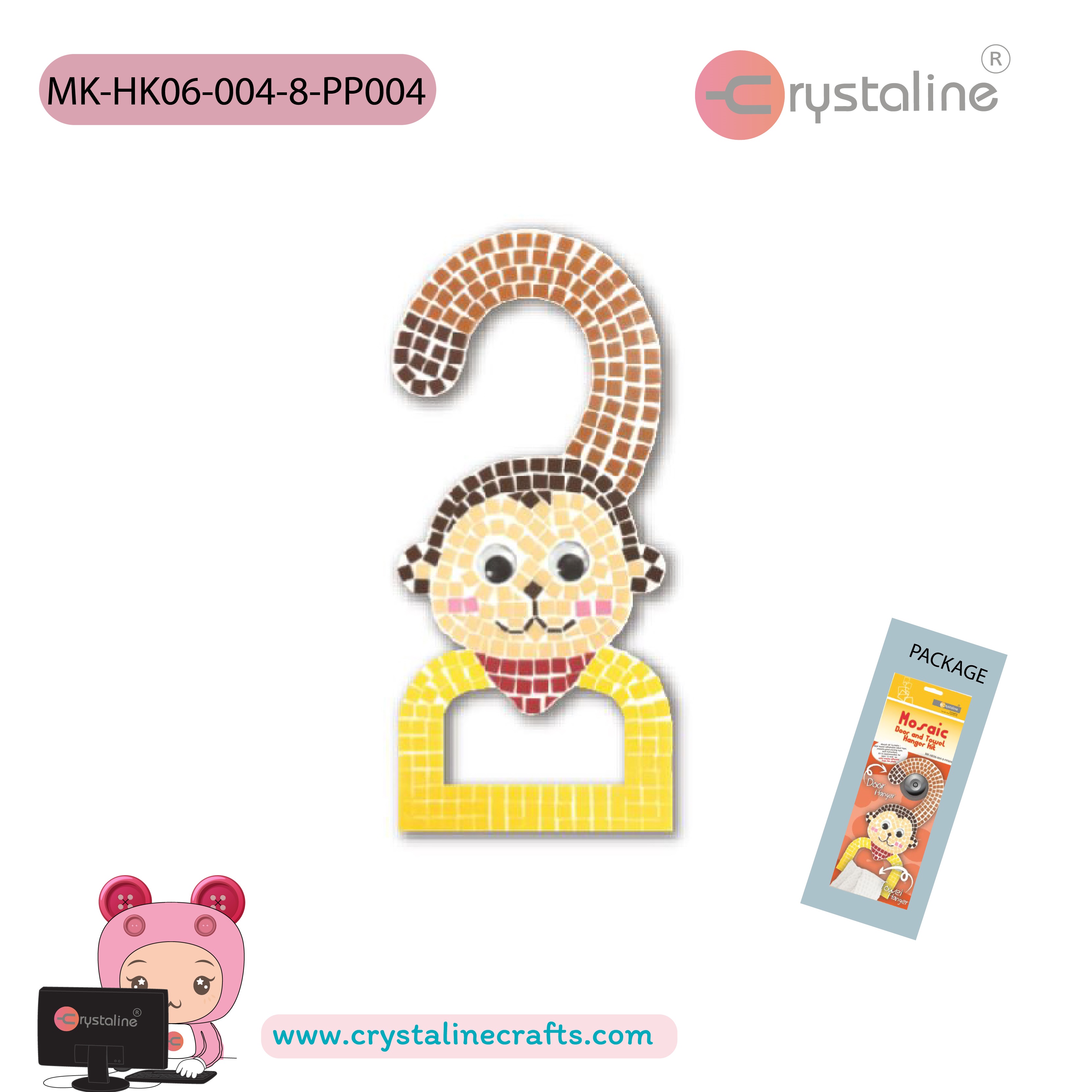 Door hanger kit - Monkey (size 20x9 cm,1pc/pack)