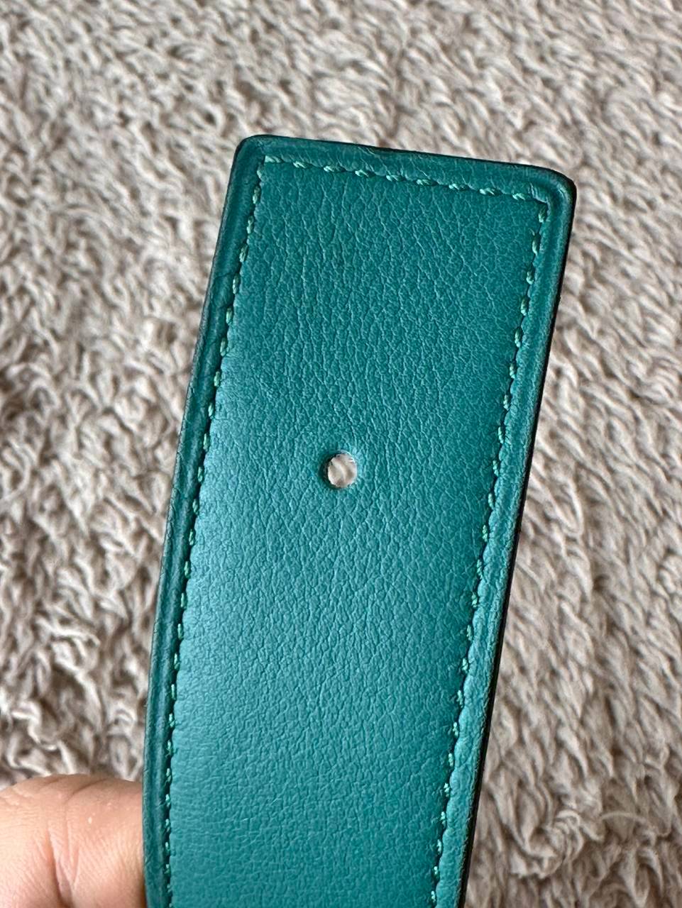 Hermes Belt 32mm หัวกลมเงิน