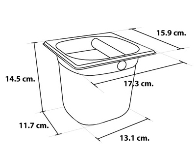 อ่างเคาะกากกาแฟ ลึก 14 ซม. 1610-085