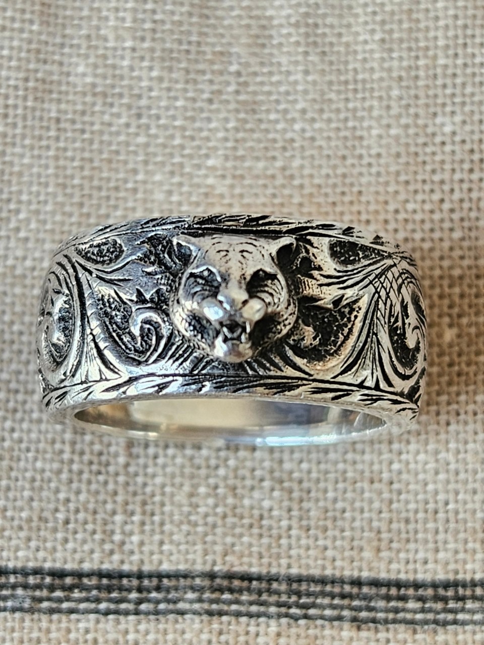 Gucci 433571 Arabesque Silver Ring