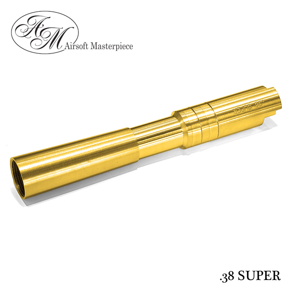 Airsoft Masterpiece .38 Super Fix Outer Barrel for Compensator Hi-CAPA 5.1 (Gold)